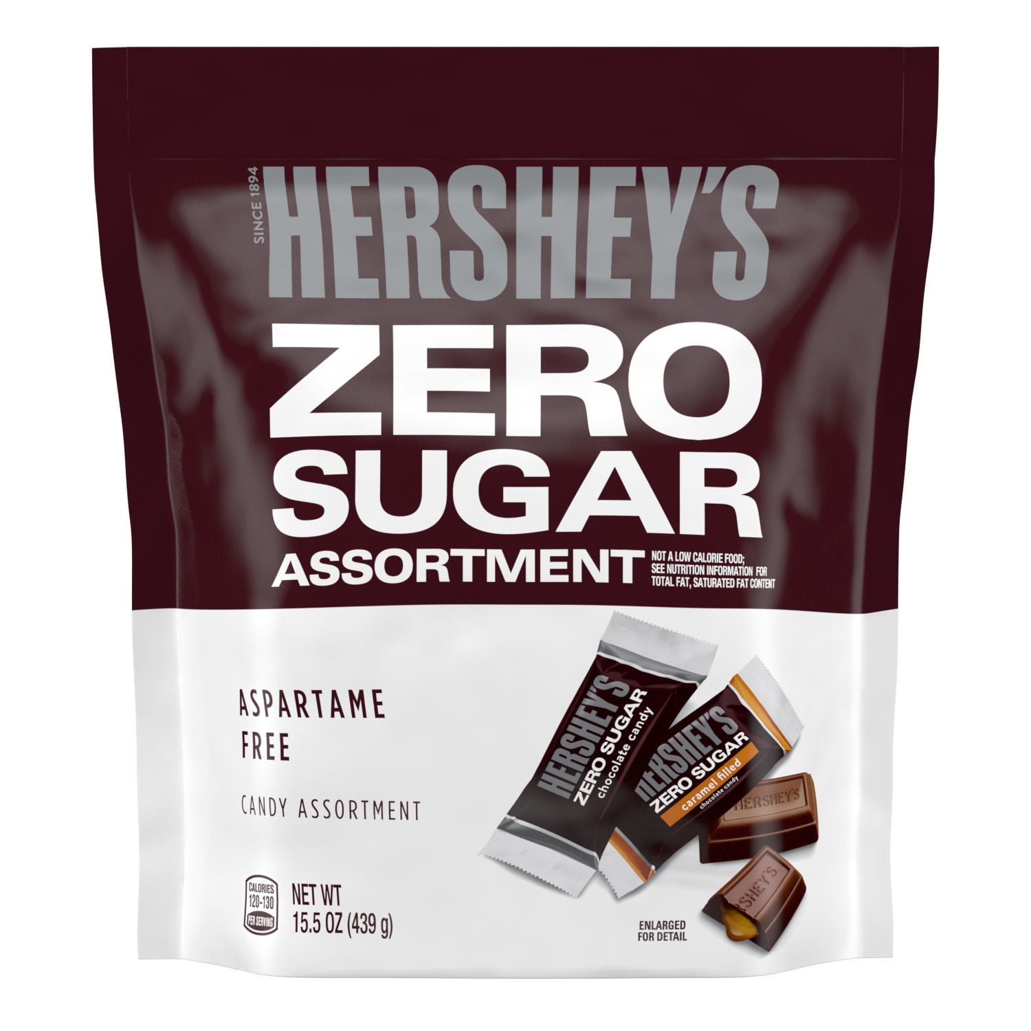 Hershey's Zero Sugar Assorted Chocolate Candy, Bag 15.5 oz