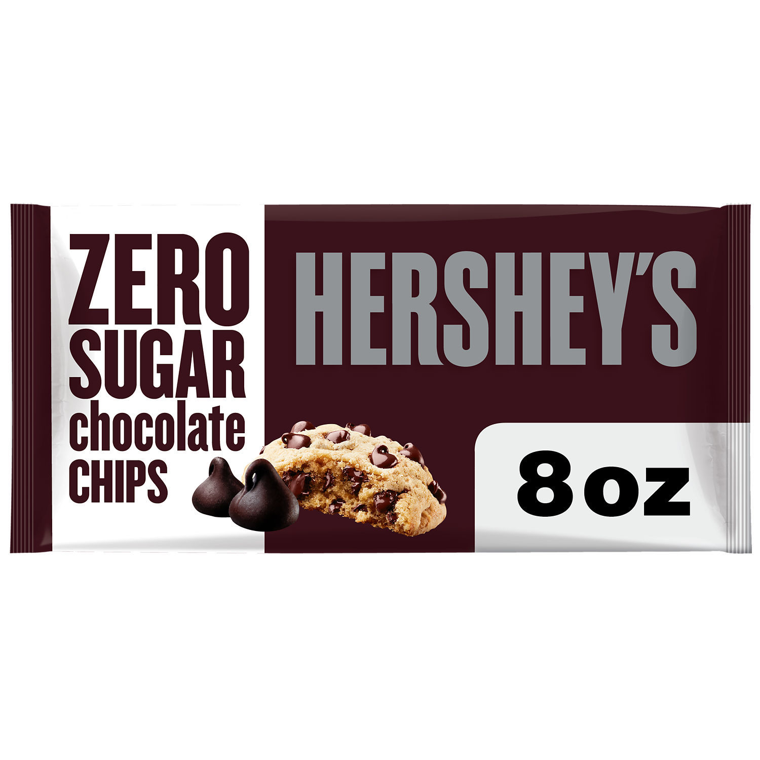 Hershey's Zero Sugar Chocolate Baking Chips, Bag 8 oz - image 1 of 9