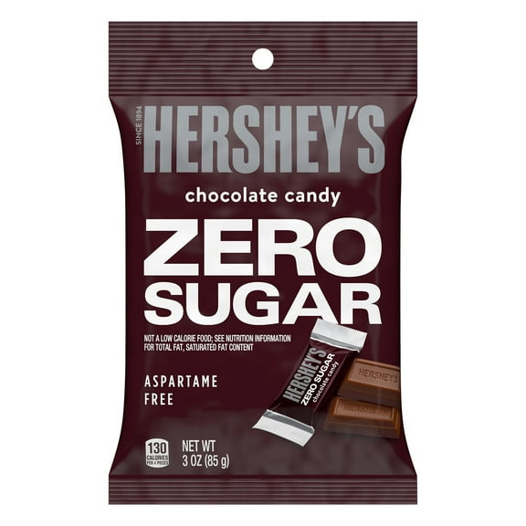 Hershey's Zero Sugar Chocolate Candy, Bag 3 oz