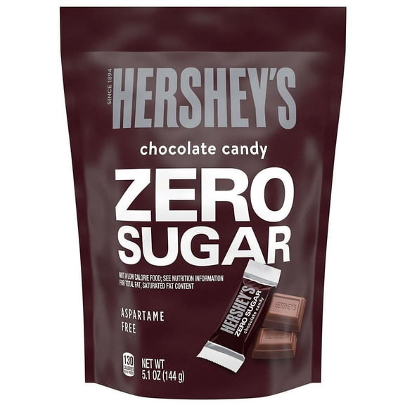 HERSHEY'S Zero Sugar Chocolate Candy Bag 5.1 oz Pack of 2