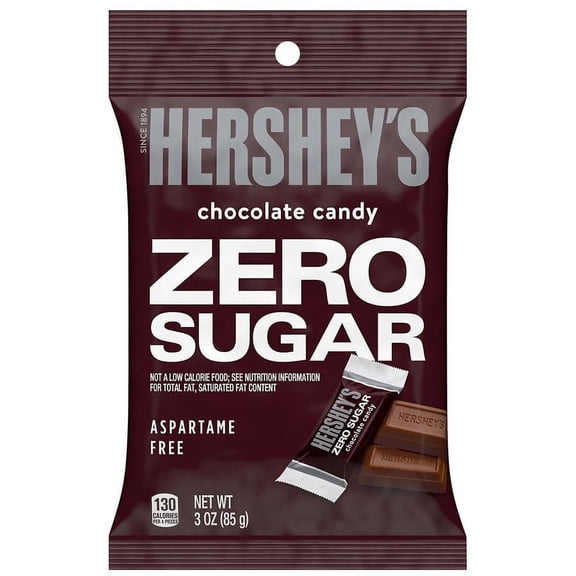 Hershey's Zero Sugar Individually Wrapped, Aspartame Free Candy Bars, Bag Chocolate3.0oz