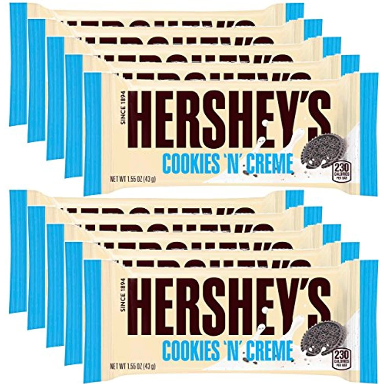 Hersheys Cookies N Creme Bar, 1.55-Ounce Bar (Pack Of 10)