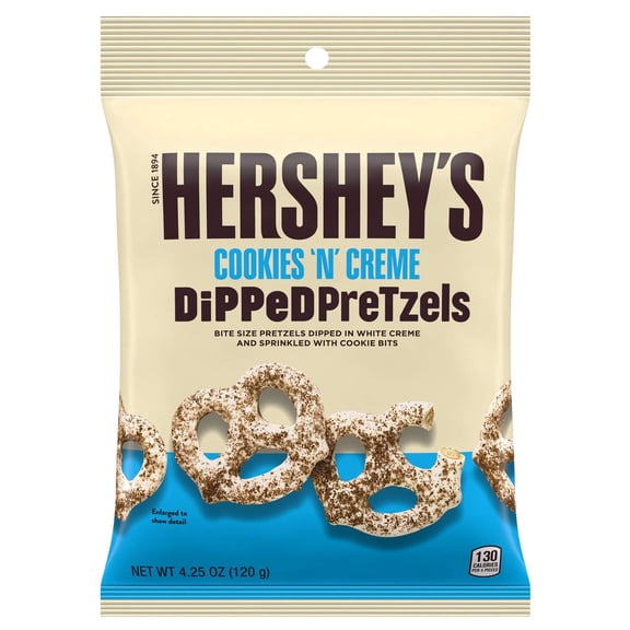 Hersheys Cookies n Cream dipped Pretzels