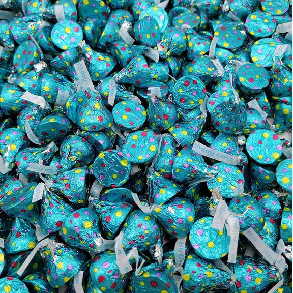 Hersheys Kisses Birthday Cake - Birthday Cake Flavored Creme with Sprinkles - Individually Wrapped - Bulk Pack 4 Pound