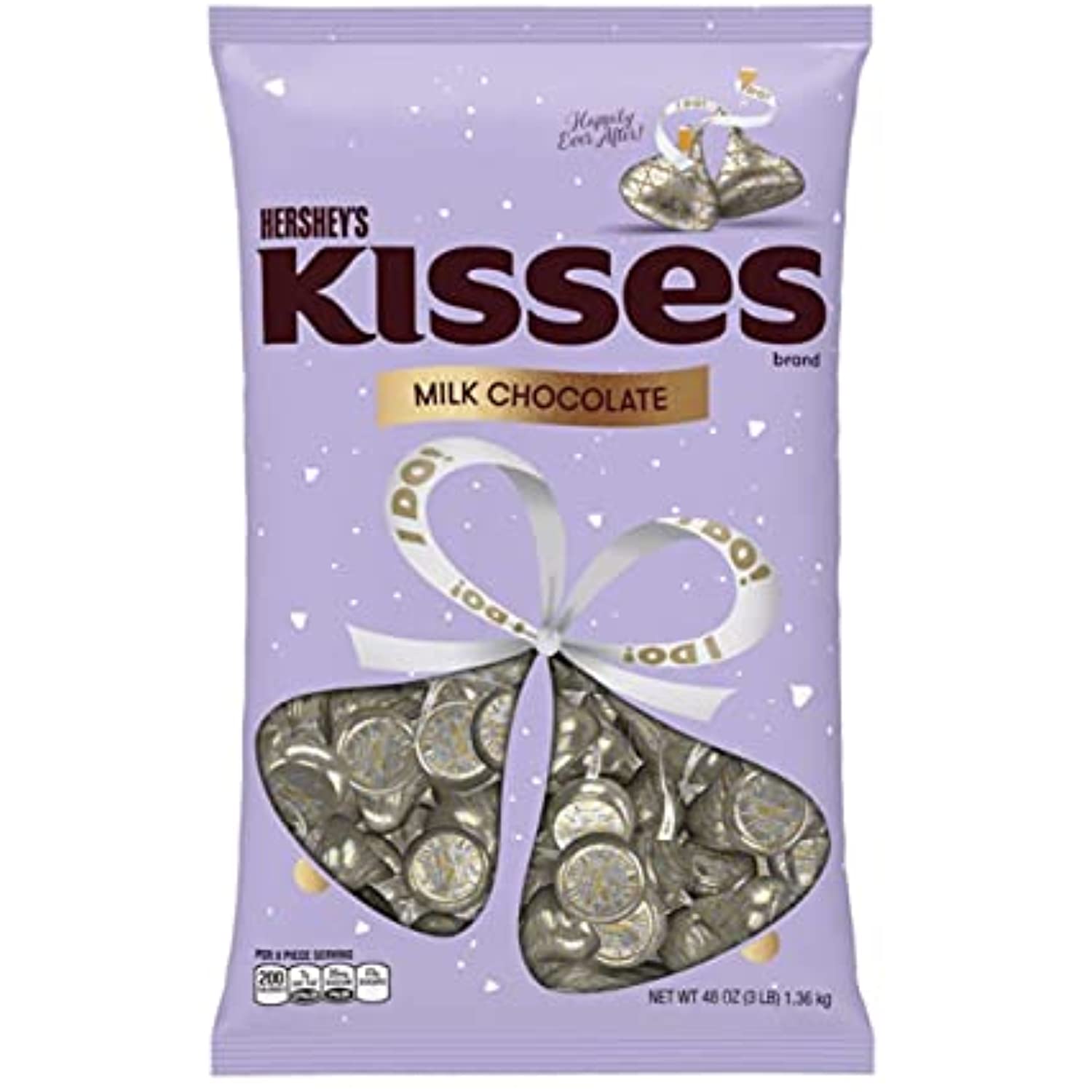 Hersheys Kisses Milk Chocolate Wedding Candy, Individually Wrapped