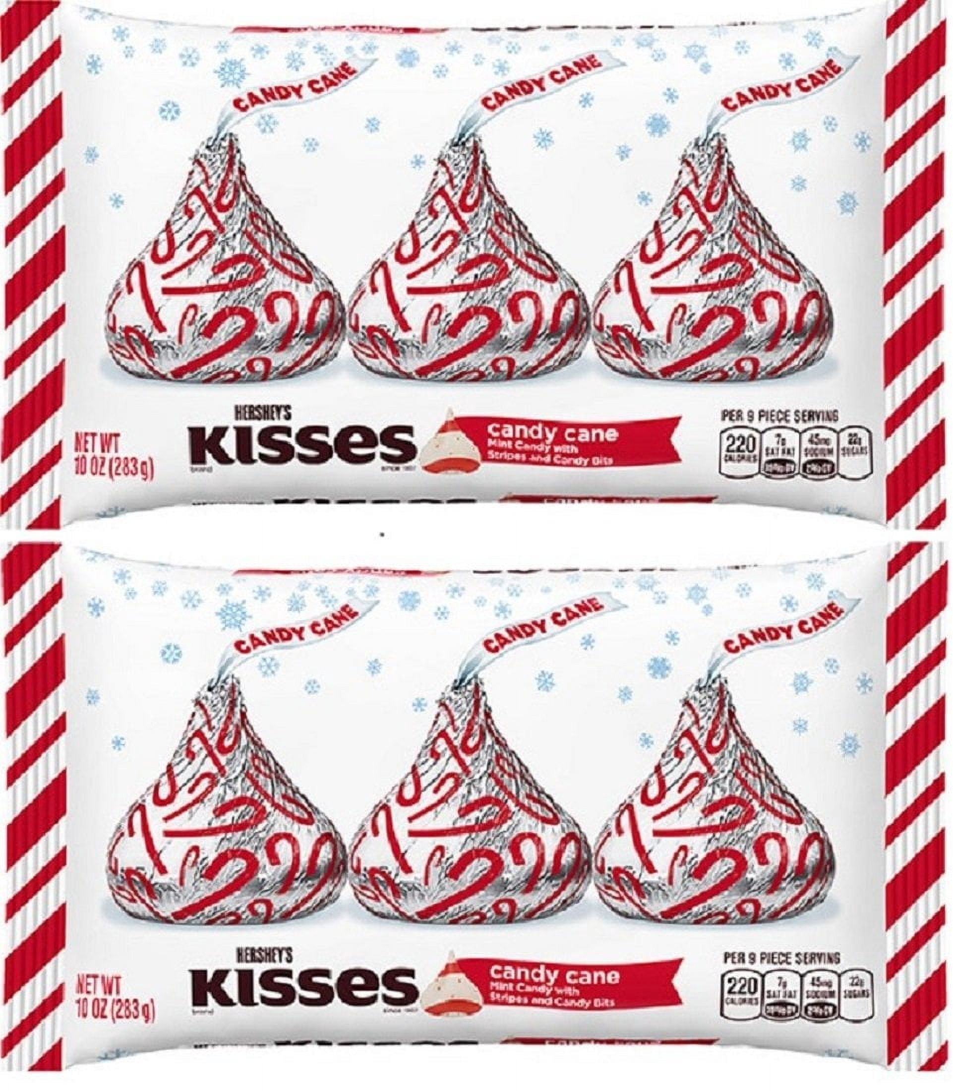 Hersheys Kisses with Candy Cane Flavored White Chocolate Candy, 10-Ounce Bag (Pack of 2)
