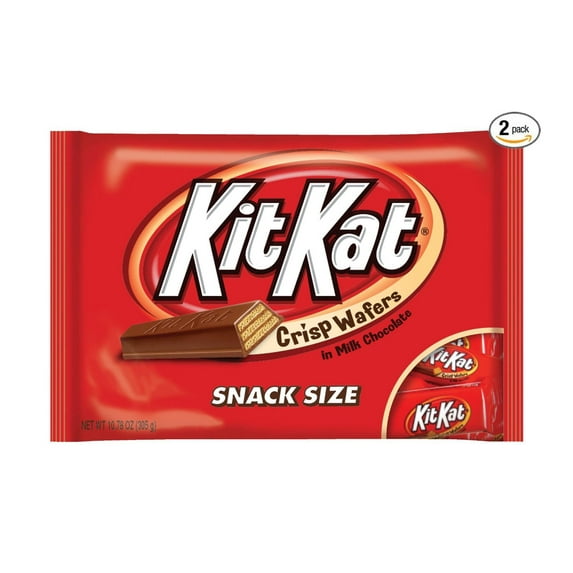 Hersheys Kit Kat Snack Size, 10.78 oz (2-Pack)