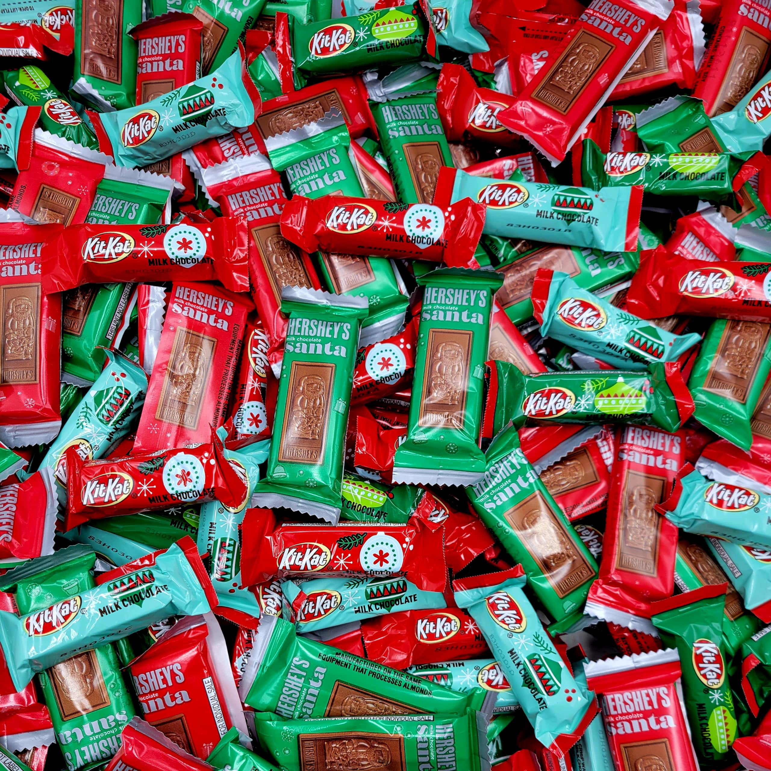 Hersheys Milk Chocolate Santas Bars & Kitkat Miniatures Bars