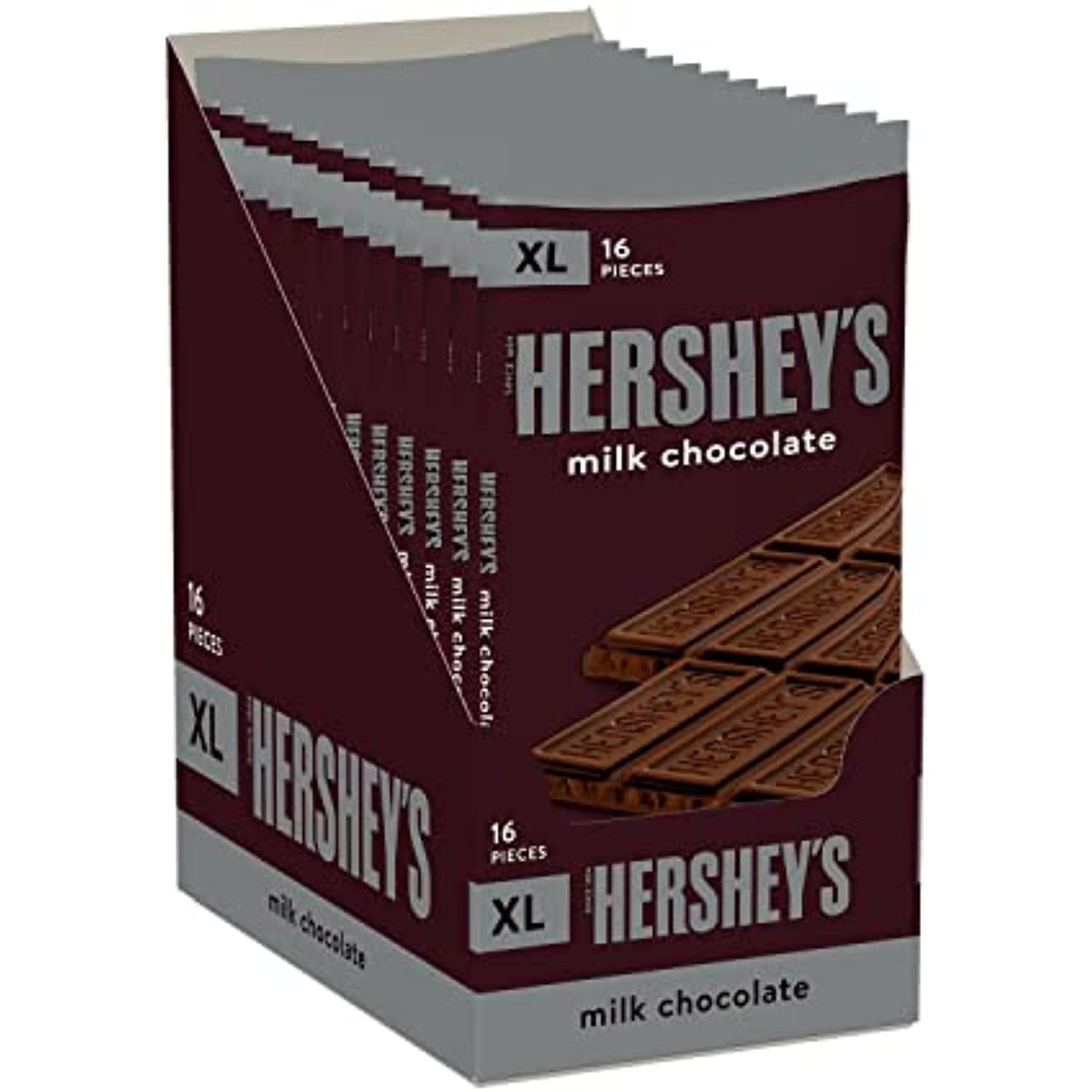 Hersheys Milk Chocolate Xl Candy, Bulk Gluten Free, 4.4 Oz Bars (12