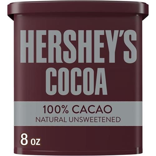Hersheys Natural Unsweetened Cocoa Powder Can, 8 Oz - Pack of 2