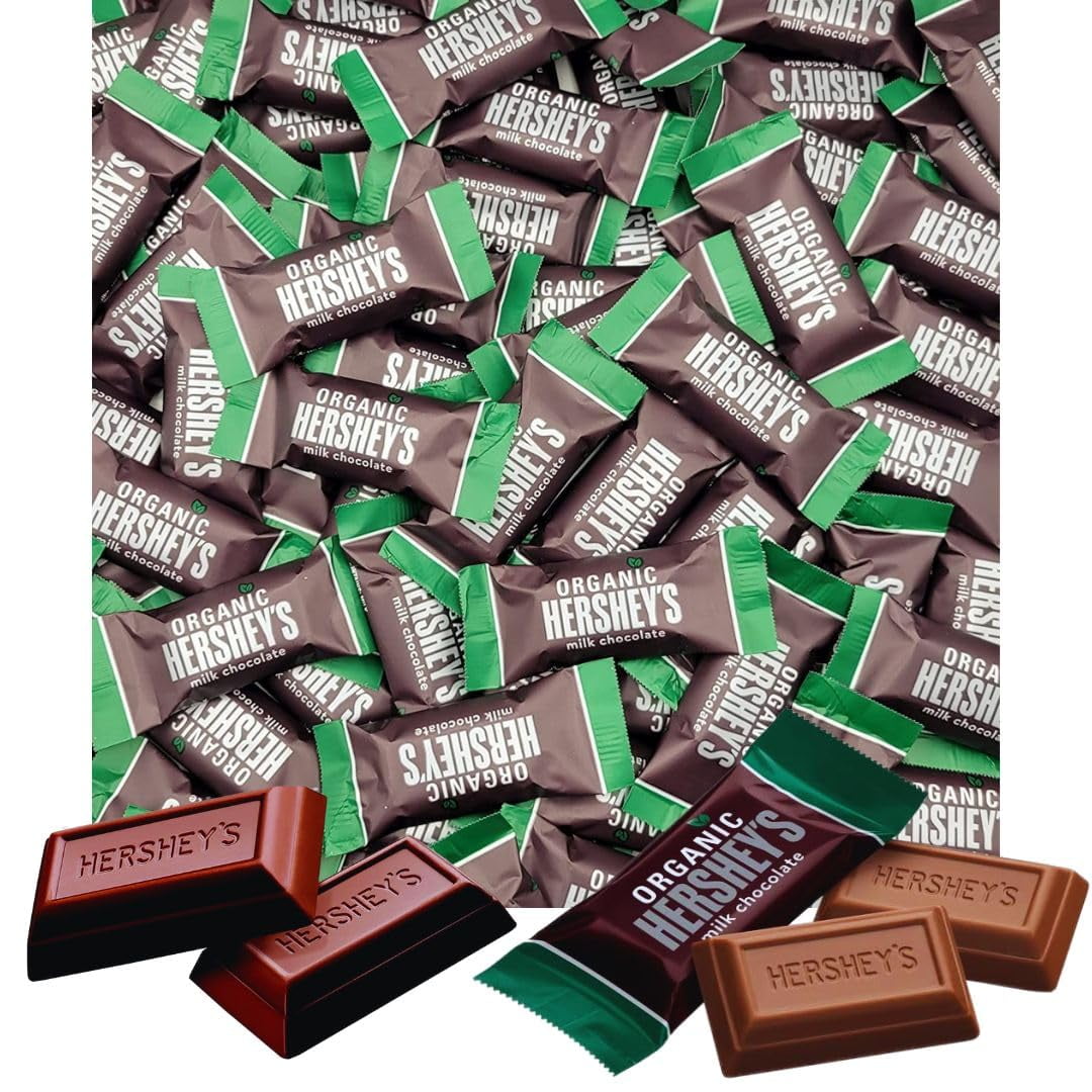 Hersheys Organic Milk Chocolate Miniature Candy Bars Bulk Pack