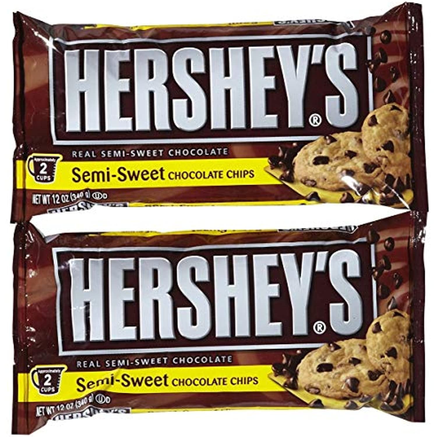 Hersheys SemiSweet Chocolate Baking Chips 12 Oz 2 Pk