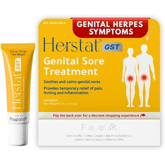Herstat GST Genital Sore Treatment Ointment for Herpes, 0.5 oz, 1 Count