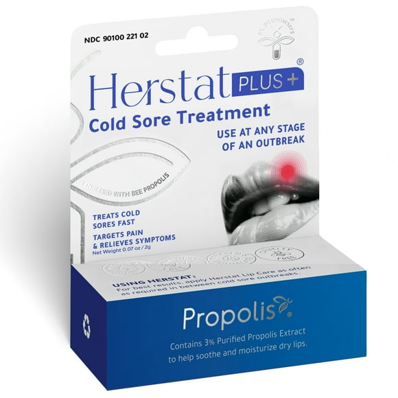 Herstat Plus+ Cold Sore Treatment, 0.07 fl oz.