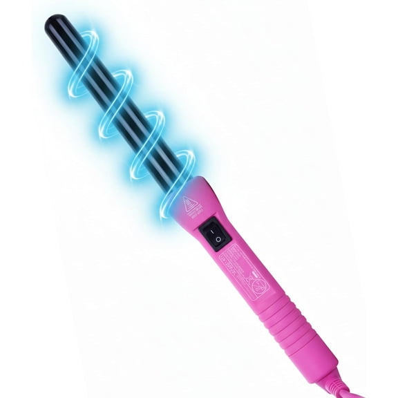Herstyler Baby Curls Curling Iron, 9 / 18 mm, Dual Voltage, Pink