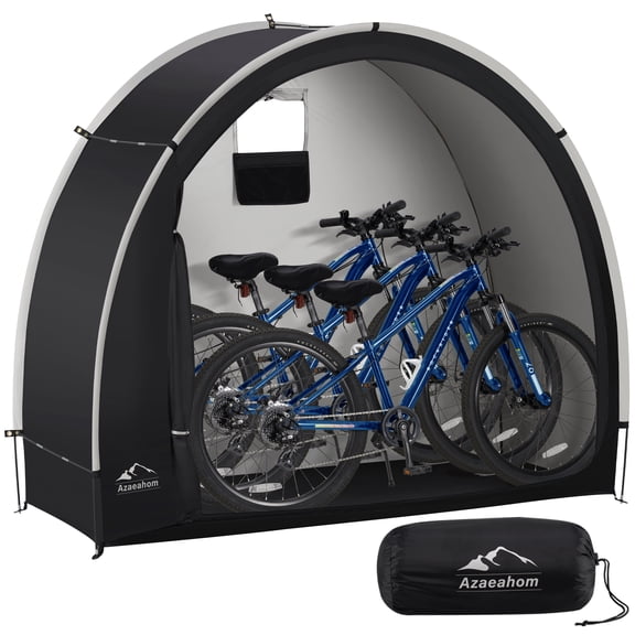 Hersunpl Travel Bike Storage Shed Tent,Outdoor Portable Bicycle Storage Sheds with 210D Oxford Fabric PU4000 Waterproof for 2/3 Bikes,Bike Covers Shelter
