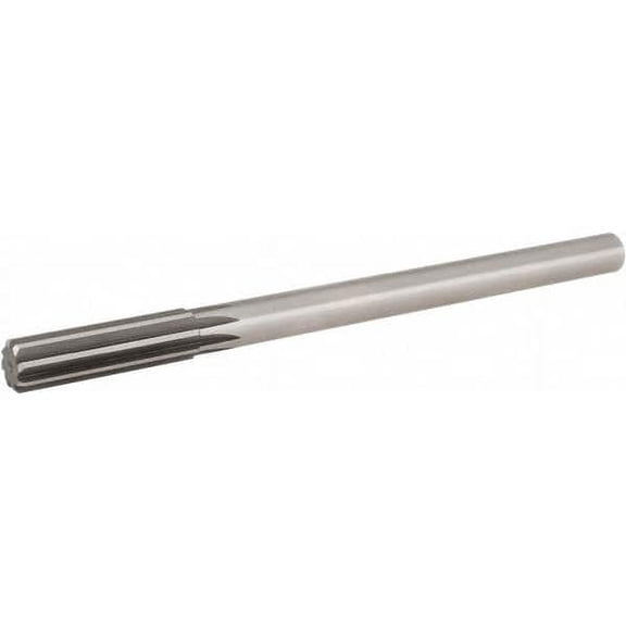 Hertel 0.505" HSS 6 Flute Chucking Reamer Straight Flute, Straight Shank, 2" Flute Length, 8" OAL