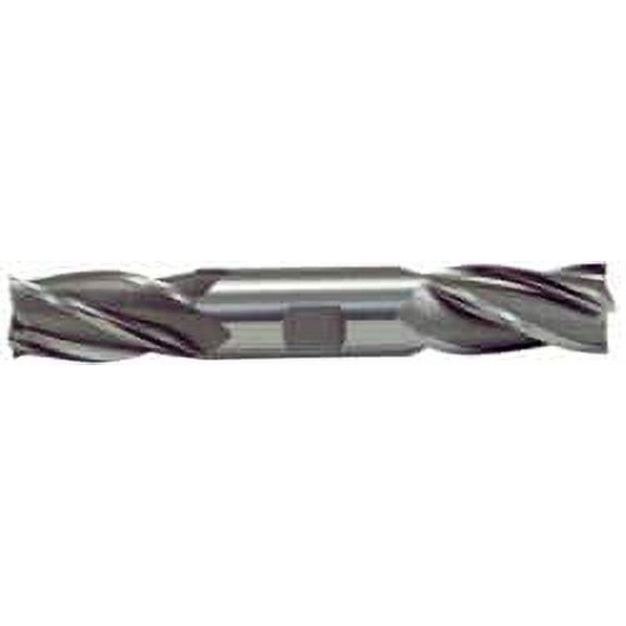 Hertel 1/2", 1" LOC, 1/2" Shank, 4-1/2" OAL, 4 Flute, HSS Double Square End Mill, TiCN Finish, Spiral Flute, 30 Helix, Centercutting, RH Cut, RH Flute