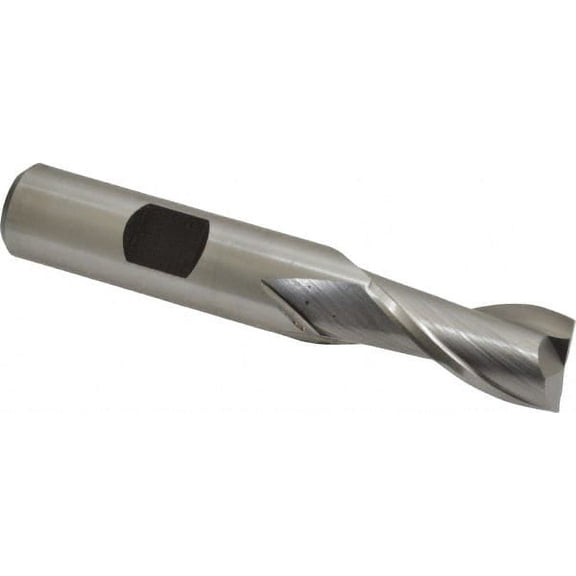 Hertel 1/2", 1" LOC, 1/2" Shank Diam, 3" OAL, 2 Flute, Cobalt Square End Mill Single End, Uncoated, Spiral Flute, 30 Helix, Centercutting, Right Hand Cut, Right Hand Flute