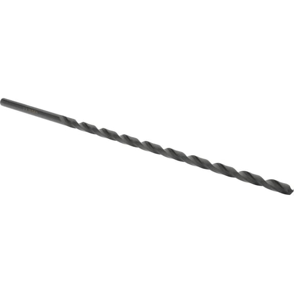 Hertel 1/4" x 10" Extra Length Drill Bit, Oxide HSS, 118 degree drill point angle, 2-Flute (1 Bit)