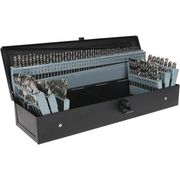 Hertel 115 Piece High Speed Steel Screw Machine Drill Bit Set: 1/16"  to 1/2", 118 Point