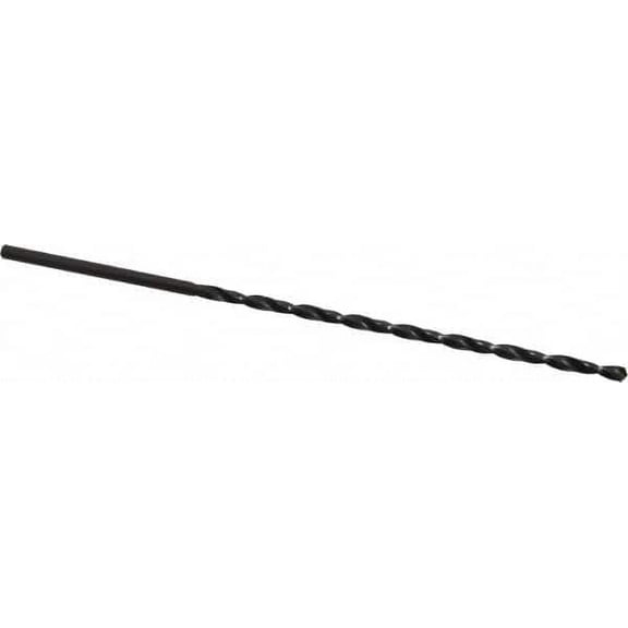 Hertel 3/16" 118 2-Flute HSS Extra Length Drill Bit Oxide Finish, 5-1/2" Flute Length, 8" OAL