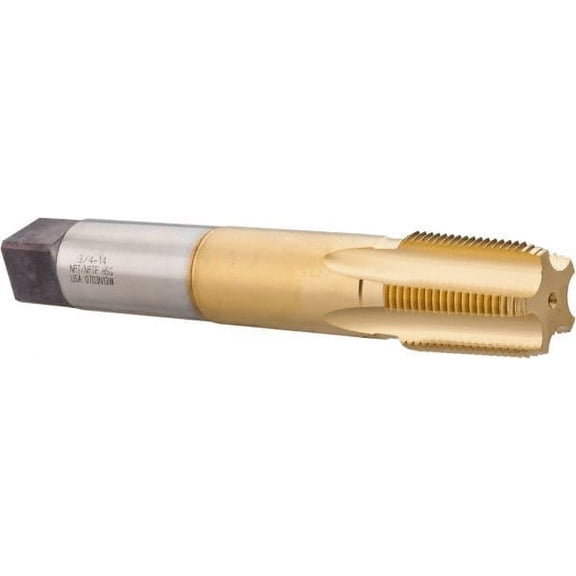 Hertel 3/4-14 NPT 5 Flute Plug Chamfer High Speed Steel Extension Pipe Tap