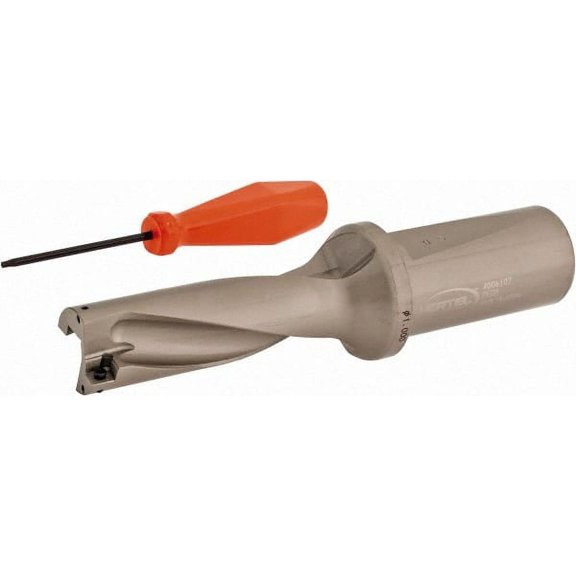 Hertel 3" Max Drill Depth, 3xD, 1" Diam, Indexable Insert Drill Drill Style HID, Takes 2 Inserts, 1-1/4" Shank Diam, Straight Shank