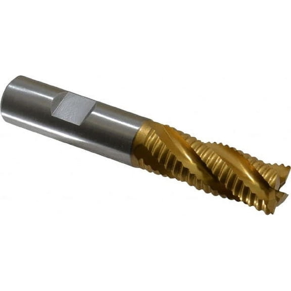 Hertel 5/8" Diam, Coarse Pitch, 1-5/8" LOC, 4 Flute Cobalt Roughing Square End Mill