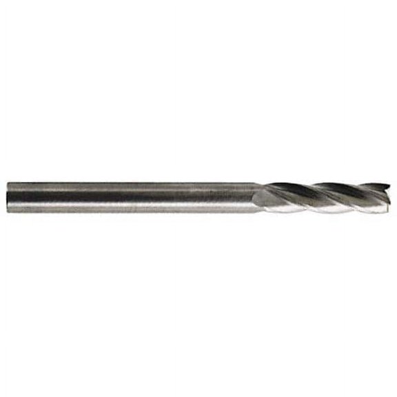 Hertel 7/16", 3" LOC, 7/16" Shank Diam, 6" OAL, 4 Flute, Solid Carbide Square End Mill
