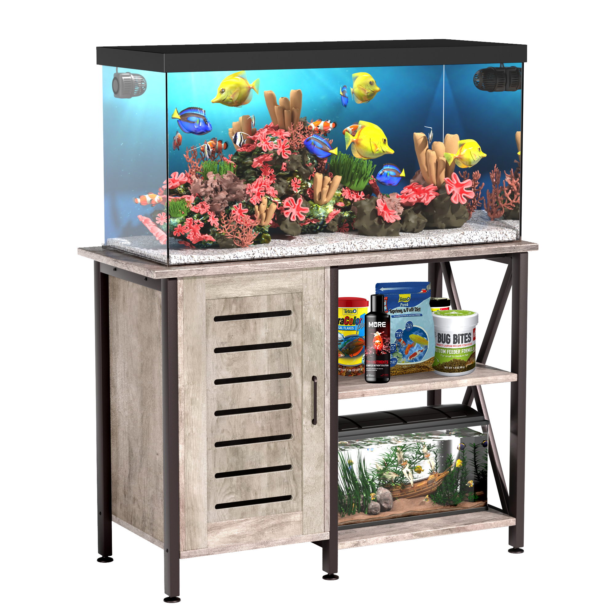 Herture 40 50 Gallon Fish Tank Stand Heavy Duty Metal Aquatic Setup Herture 40 50 Gallon Fish Tank Stand Heavy Duty Metal Aquatic Setup