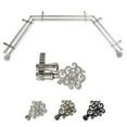 thumbnail image 1 of Hertz 13/16" Bay Window Double Curtain Rod 20"-36", 38"-72" - Satin Nickel, 1 of 1