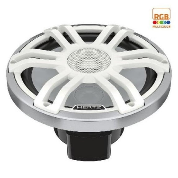Hertz Audio HERHMX-8 S-LD-SW 8 in. 4 ohm Sports Coax RGB LED Speaker - White