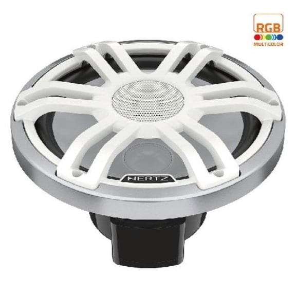 Hertz Audio HERHMX-8 S-LD-SW 8 in. 4 ohm Sports Coax RGB LED Speaker - White