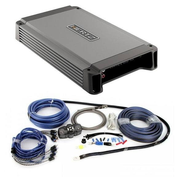 Hertz HCP 4M with Free Premium NVX 4 Gauge Amp Kit Class-D 4-Channel 2 Ohms Marine Stereo Amplifier