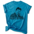 thumbnail image 1 of Hertz So Good Nikola Tesla T-shirt, Unisex Women's Men's Shirt, Funny Nikola Tesla Pun Electricity, Heather Blue, Small, 1 of 6