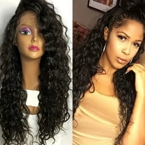 Herunwer 360 Lace Wigs Pre Plucked 150% Density Brazilian Human Hair Wigs 360 Lace Wig for Black Women with Baby Hair Body Wave Curly Wigs 360 Wigs