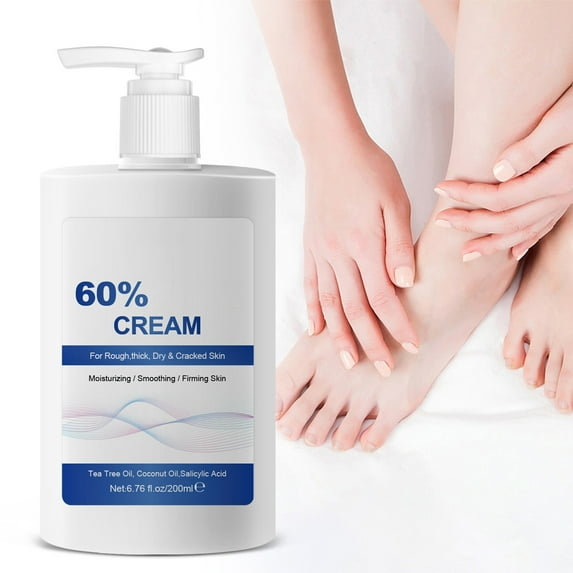 Herunwer 60% Urea Cream for Feet, Urea Foot Hand Cream Knees Heel for Dry Cracked Hydrates & Nourish Foot Care for Softening and Moisturizing Smoothing Skin