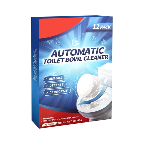 Herunwer Automatic Toilet Bowl Cleaner Tablets, Deodorizing & Descaling Effervescent Cleaning Tabs