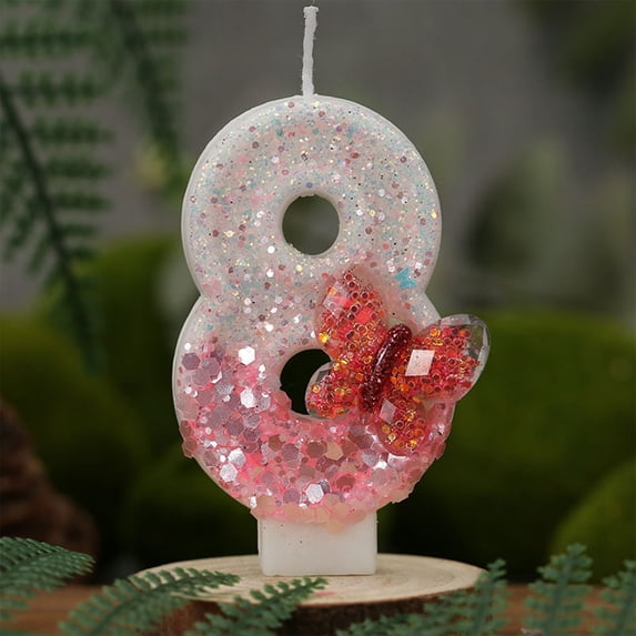 Herunwer Birthday Number Candle Cake Numeral Candles Christmas New Year Rainbow 0-9 Cake Topper Decoration for Birthday, Party, Wedding, Celebration