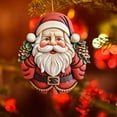 thumbnail image 1 of Herunwer Christmas Smiling Santa Resin Pendant for Christmas Tree Decoration Hanging Ornaments for Home Decor Holiday Party, 1 of 4