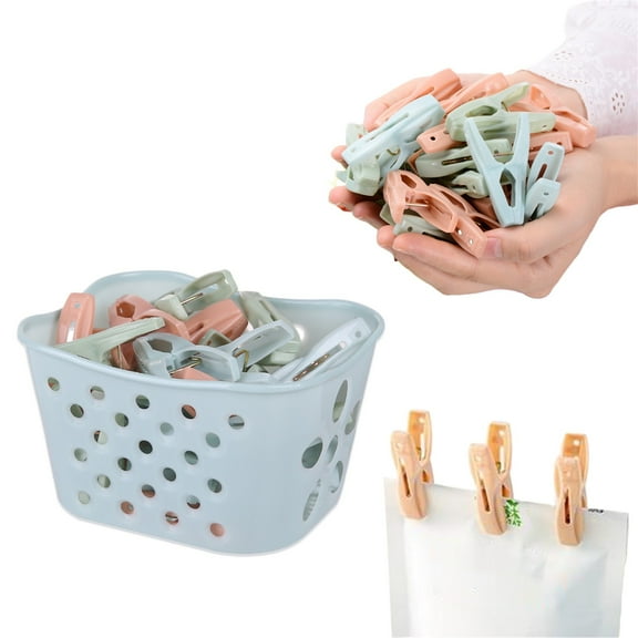Herunwer Clothespins,Plastic Clips,Windproof Towel Clips for Socks, Laundry Clothes