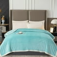 Herunwer Cozy Flannel AirConditioner Blanket HighDensity Plush For