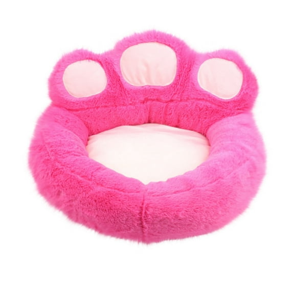 Herunwer Cute Bear Paw Shape Dog Bed Cat Pet Sofa, Fluffy Faux Fur Bear Paw Shape Cat Cushion Dog Bed Calming Donut Dog Bed Comfortable Pet Sleeping Beds for Dogs and Cats