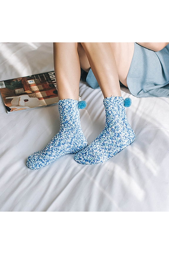 Herunwer Cute Women Cupcake Cozy Sleep Bed Indoor Home Socks Thermal Home Girls Slipper Fuzzy Cupcake Socks