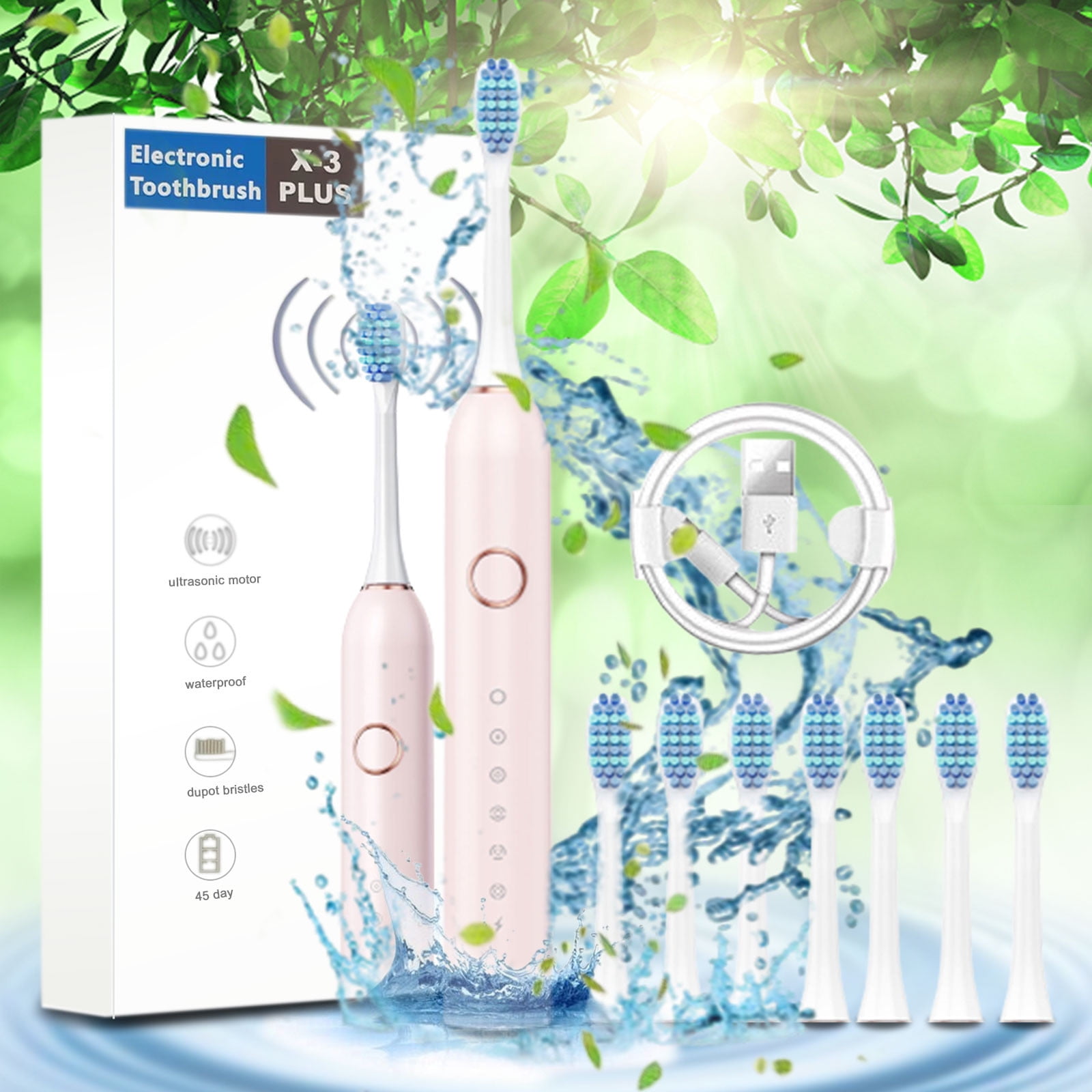 Herunwer Electric Toothbrush for Adults, Rechargeable Electric