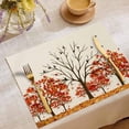 thumbnail image 1 of Herunwer Fall Placemats Thanksgiving Table Mats Farmhouse Rustic Fall Autumn Place Mats Washable Vinyl Rustic Holiday Table Decoration for Indoor Outdoor Party Kitchen Dining Table, 1 of 7