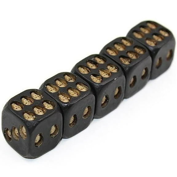 Herunwer Gothic Skull Dice Set, Resin D&D Role Playing Game Dice with Vintage Skeleton Design