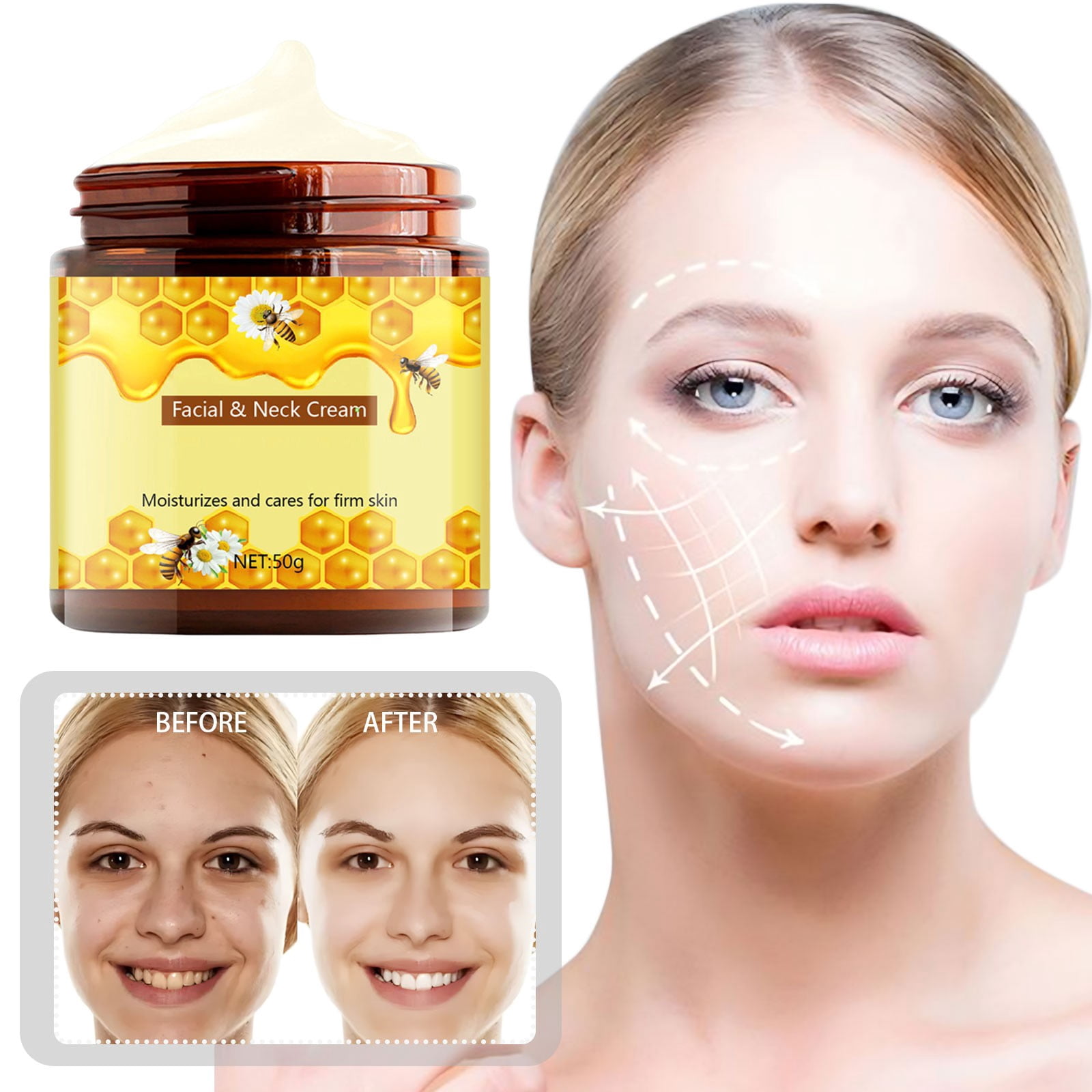 Herunwer Hibiscus & Honey Firming Cream, Neck Firming Cream, Skin