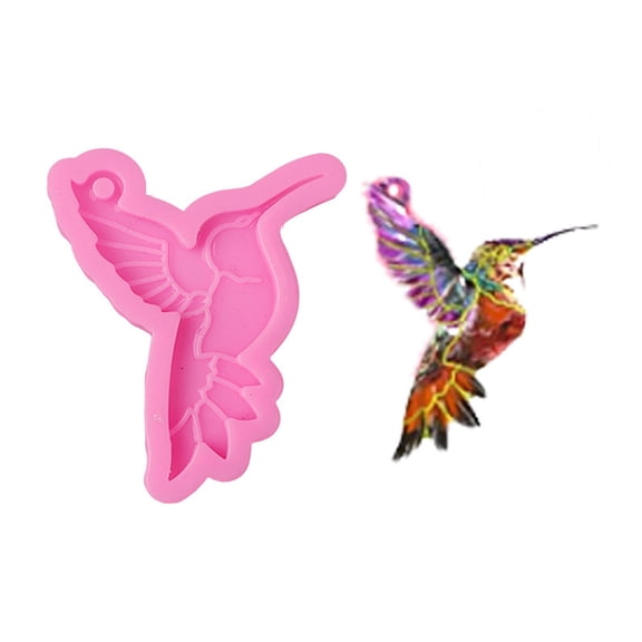 Herunwer Hummingbird Silicone Mold for Cake Decor, Chocolate, Candy, and Fudge Making